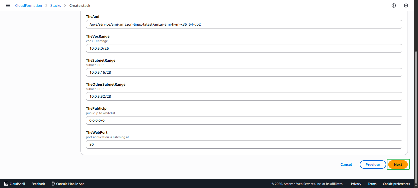 Create the sample web app