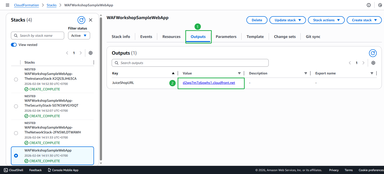 Create the sample web app