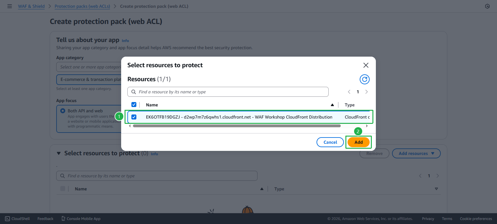 Create the sample web app