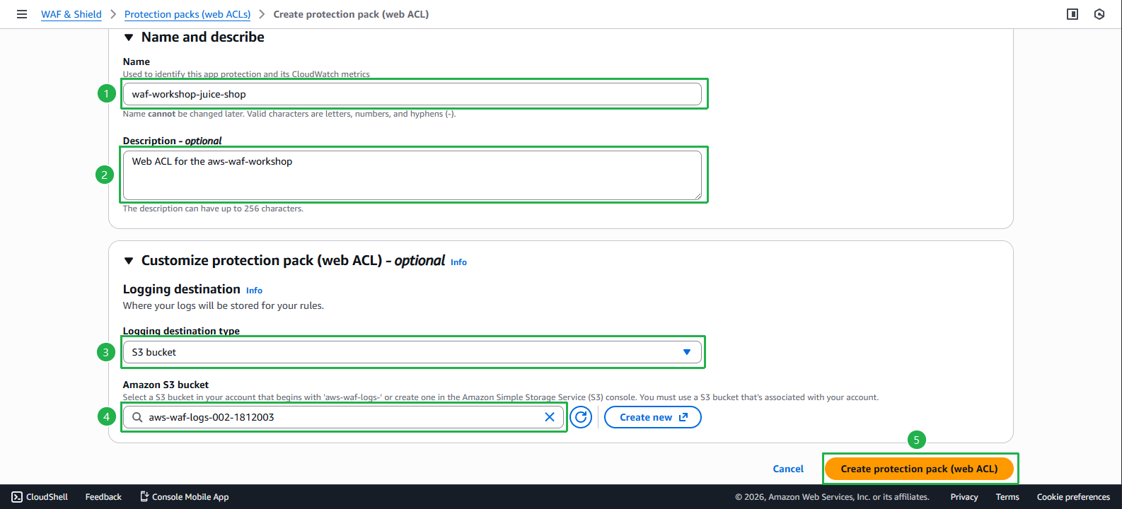 Create the sample web app