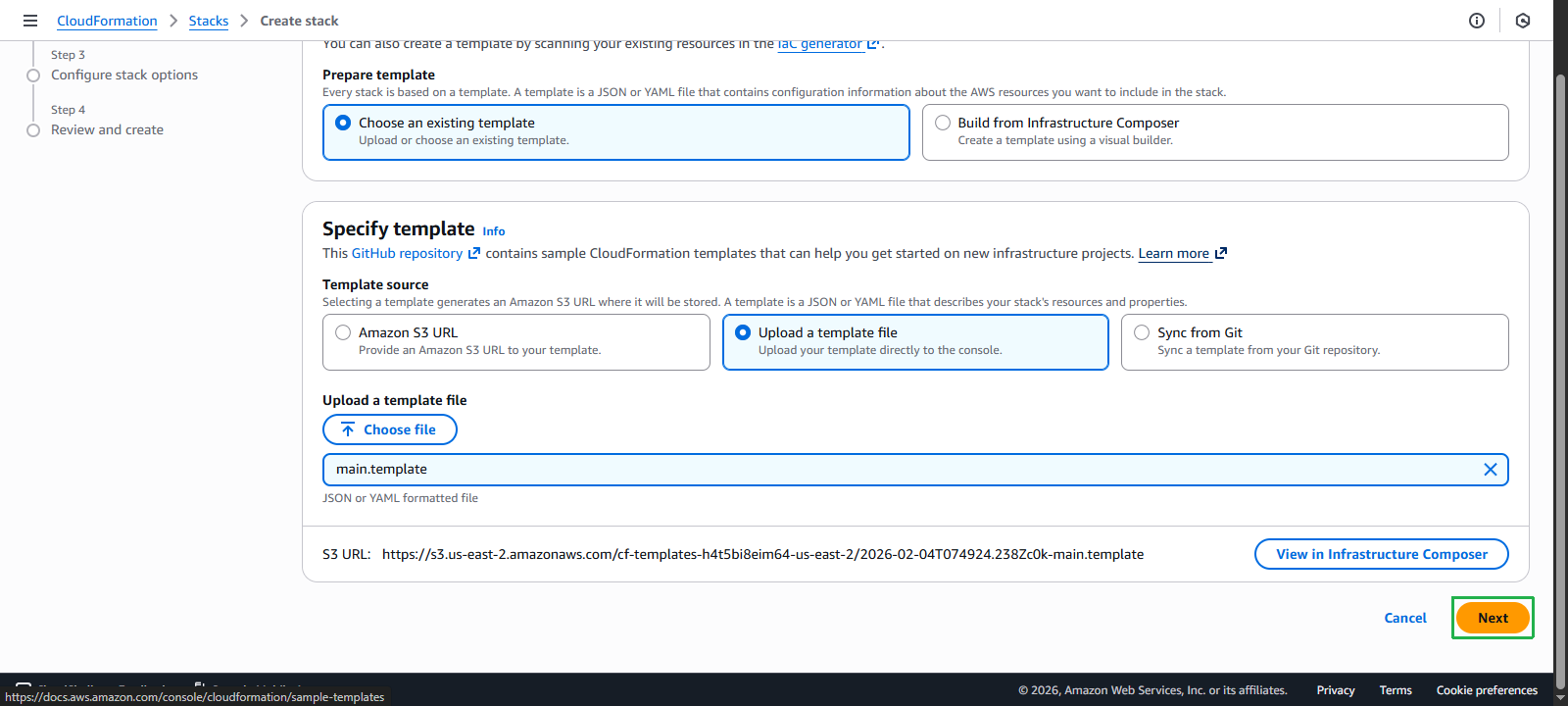 Create the sample web app
